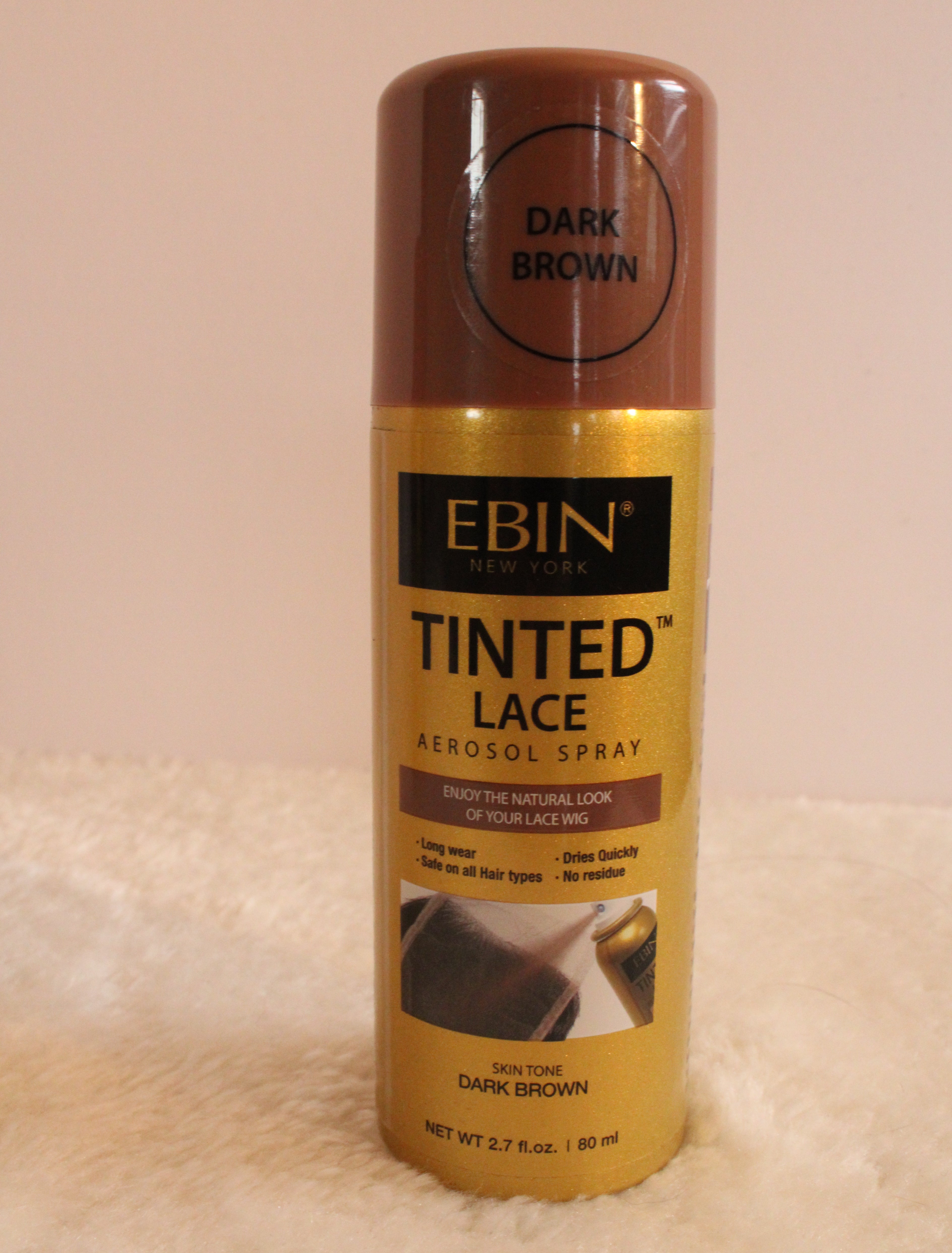 Ebin Dark Brown Tinted Lace Aerosol Spray